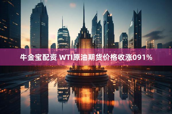牛金宝配资 WTI原油期货价格收涨091%